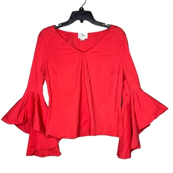 Olivia Culpo Tiered Bell Sleeve Blouse - Picture 2 of 6